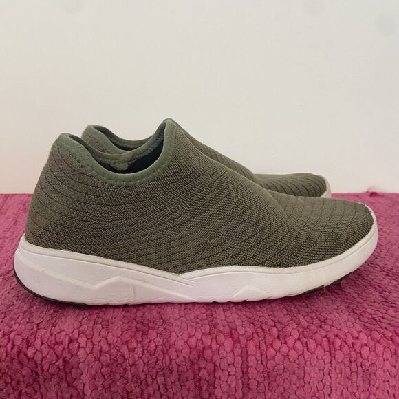 Vessi Cityscape Waterproof Slip On Knit Sneakers Olive Green Size 7 - Picture 2 of 11